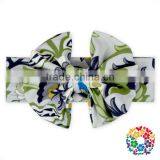 Pink Flower Big Bow Headband Stretchy Bow Hairband Rabbit Print Nylon Headbands thumbnail-5