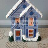 Hand Painted Ceramic Christmas Village Tea Light Holders thumbnail-1