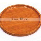 ROUND Shallow Mouth WOODEN/BAMBOO PLATE thumbnail-1