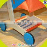 Wholesale Cheap Children Wooden Push Toy Shopping Cart Funny Kids Wooden Toy Shopping Cart W16E016-S thumbnail-3