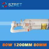 Chengdu Weegiant Weeson High Quality Best Price Co2 Laser Tube 80W 1250mm for Wollens Co2 Laser Cutting Machines 1610/1810 thumbnail-2