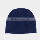 Pure Color With Hemp Pattern Warm Winter Knit Cap Hat thumbnail-3