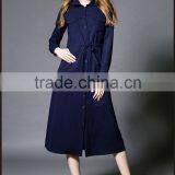 Fashion Mature Women Casual Dresses Clothes Long Sleeve Women Dresses Big Women Dresses thumbnail-2