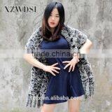 CX-B-65 160x40cm Red With Black Frost Rex Rabbit Fur Shawl For Ladies thumbnail-6