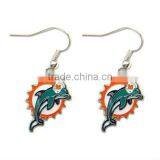 New Products 2015 Fleur de Lis Football Charm Dangle Earring for Crowd thumbnail-3