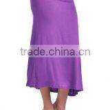 Hot Sales Women's High Stretch High Waisted Rayon Span Mid-Calf Maxi Skirt thumbnail-2