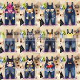 Children Sling Denim Trousers Cartoon Vest Baby Pants Fit 1-2-3T Baby Unisex thumbnail-6