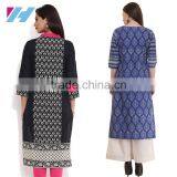 Lady Fashion Apparel Long Cotton Kurti Designs thumbnail-2