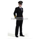China Black Airline Work Uniform Custom Made Men Airlines Pilot Uniform thumbnail-6