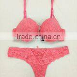 Sexy Fancy Lace Pink Japanese Girl Sexy Photos Sexy Bra Panty Set thumbnail-3