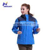 Hooded Blue Purple Nylon USB Charging Rain Jacket Custom Windbreaker thumbnail-5