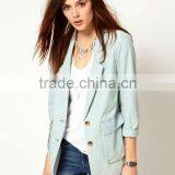 2014 Hot Chambray Blazer Women Fashion for Autumn thumbnail-1