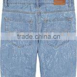 Custom Made Good Quality Dark Blue Higher Washed Denim Shorts thumbnail-5