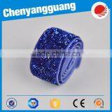 Best Price Glitter Velvet Back Plain Hair Tie Nylon Wholesale Fold Over Elastic thumbnail-3