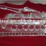 Clear Glass Crystal Tank Model for Governmant Souvenirs