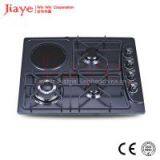 Best Selling Gas and Electric Gas Hob With Hotplate Black SS Panel