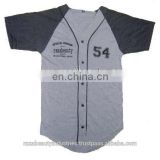 100% Cotton baseball/softball jersey/ free design with your own logo/full subliamted/100% polyester