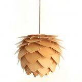 Pine Cone Shaped Wooden Pendant Lamp Light thumbnail-1
