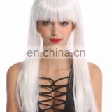 Halloween white straight plastic wigs P-W248