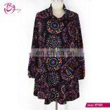 2017 High Fashion Latest Designer Autumn Boho Style Cowl Neck Ropa Mujer Tunic for Middle Age Woman