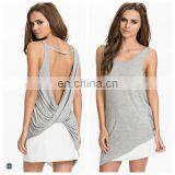 T-WV512 Sidelong Spandex Rayon Singlet Backless Ladies Tops Latest Design thumbnail-1