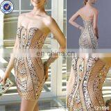 Latest Factory Directly Supply Champagne Sweetheart Beaded Samples of Cocktail Dress thumbnail-1