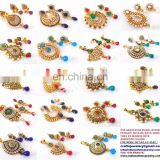 2015 NEW Wholesale Indian Ethnic one gram gold pendant sets- pearl jewelry-South indian pendant set-Drop shape pendant set