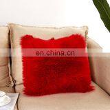 High Quality Trendy Square Bolster Fur Sheepskin Pillow Amazon thumbnail-6
