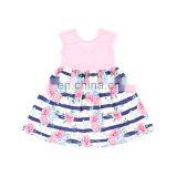 Girl Stripe And Star Backless Kids Twirl Dress 4th Of July Dress thumbnail-4