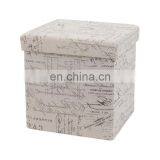 Vintage Printed Pattern Custom Foot Rest Square Bedroom Ottoman Pouf thumbnail-3