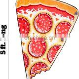 High Quality Fuzzy Pizza Shape Sublimation Blanket Funny Blankets thumbnail-3