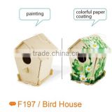 educational wooden 3D puzzle bird house toys