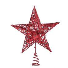 Five-pointed Star Iron Ornaments Tree Top Star Sequins Vertical Five-pointed Star Christmas Decoration Supplies thumbnail-2