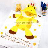 100% Cotton Hooded Baby Bathrobe, Baby Hooded Bath Towel thumbnail-2