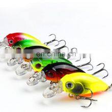 4.4cm 3.8g 6colorsPlastic Mini Bionic Bait With Treble Hooks Tackle Sea Bass Crank Bait thumbnail-1