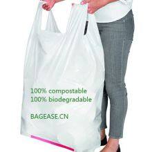 Customized Carry Out Jumbo T Shirt Bags OEM Biodegradable Corn Starch Bio Compostable Bags For Shopping thumbnail-1