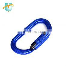 UIAA Certificate 25kn Gold Black Custom Logo Oem Accepted O Shaped Safety Climbing Aluminum Carabiner Hook thumbnail-4