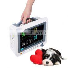 Portable Digital Technology Vet Veterinary Medical Animals Vital Sign Multiparameter Monitor