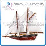 Mini Qute Blue Nose Ship Building Blocks 3d Paper Puzzle Diy Ship Model Cardboard Jigsaw Puzzle Game Educational Toy NO.B368-15