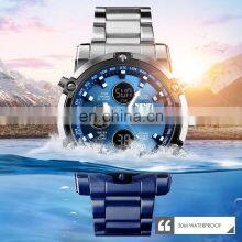 SKMEI 1389 Stainless Steel Quartz Watch Men 50M Waterproof Dual Time Zone China Watch thumbnail-4