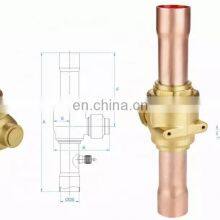 Air Conditioner Refrigeration Ball Valves Welding Connection Brass Copper Ball Valve With Access Port Good Quality thumbnail-5