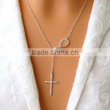 Hot Selling Lucky Number 8 and Crucifix Pengdant Necklace thumbnail-1