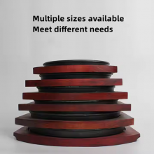 High Quality Cooking Cookware Round 19/21/23/25/27/29 cm Cast Iron Steak Plate Sizzling Grill Pan Wooden Tray Set thumbnail-3