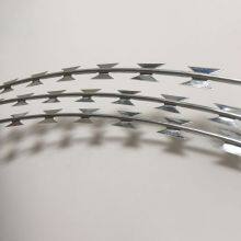 PVC PE Coated Galvanized High Strength Razor Barbed Wire for Protection Mesh/Farm Fencing thumbnail-5