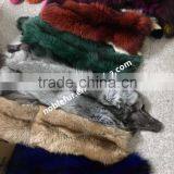 Luxury Real Genuine Fox Fur Blanket Super Soft Dyed Candy Color Blue Fox Fur Blanket thumbnail-1