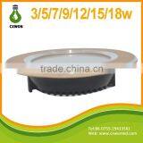 Slim Recessed Downlight Led Samsung Smd5630 AC85-265V 120mm Hole Golden Led Downlight 7w Rohs Led Downlight