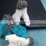 Crystal Pave Red Coral Branch Pendant thumbnail-2