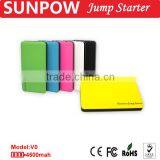 Sunpow 4500mAh Ultrathin and Slimmest 12v Car Jump Starter Mobile Power Bank Battery Booster With Air Compressor thumbnail-6