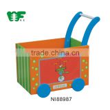 Children wooden doll stroller