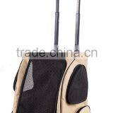 Backpack on Wheels Pet Travel Rolling Carrier Backpack Luggage on Wheels With Mat thumbnail-3